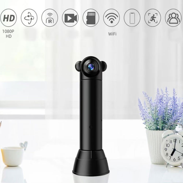 Mini Surveillance Camera SX82, WiFi, Тип монитор на бебето, HD, инфрачервен, сензор за движение, черно