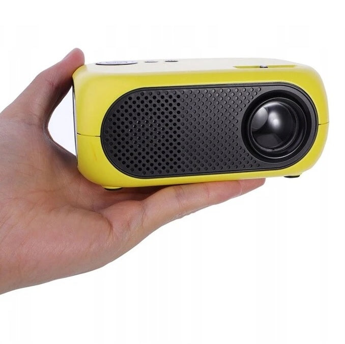 Mini LED Video Projector, Portable, 1080p, 1200lm, HDMI, Micro SD και USB, με τηλεχειριστήριο, οικιακό κινηματογράφο, κίτρινο