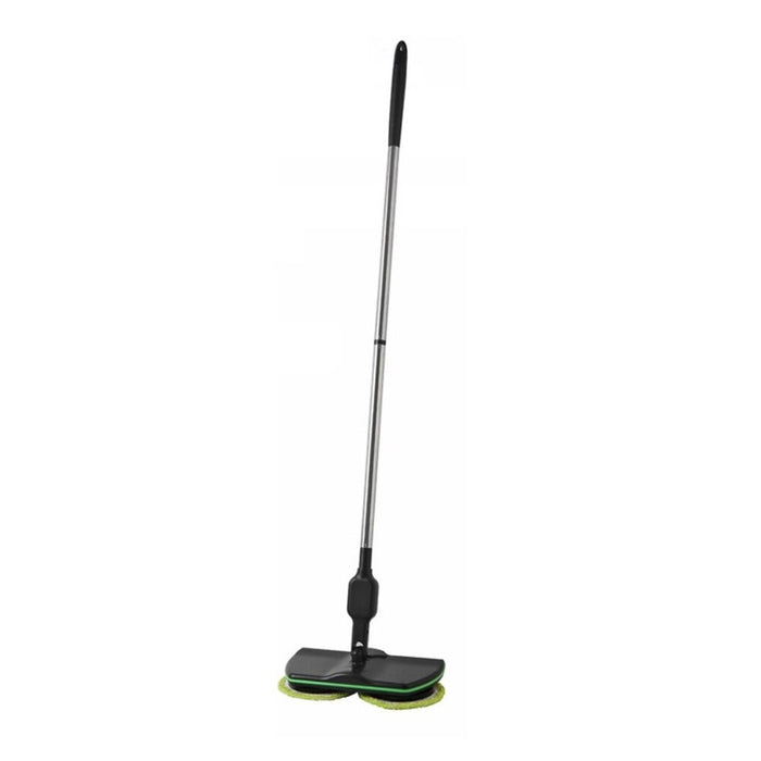 Mop electric fara fir, cu 2 seturi de dischete din microfibra si maner telescopic 130cm, negru