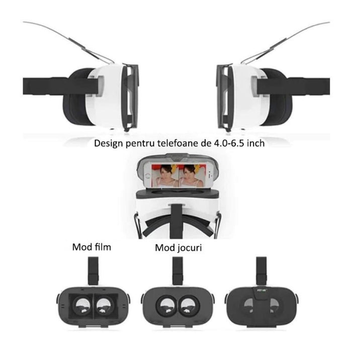 Szemüveg VR 3D andowl q-memov5 pro, android kompatibilis, ablakok, iOS, asferikus lencsével, torzítás nélkül, fehér fekete színű