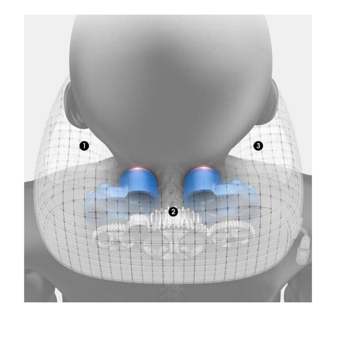 Perna cervicala electrica cu masaj pentru relaxare, reduce tensiunea si disconfortul muscular