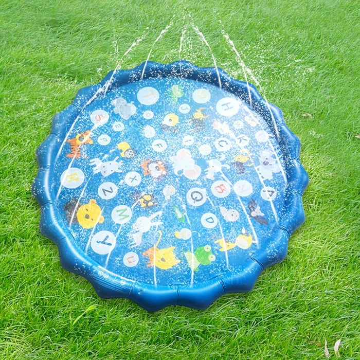 Piscina cu stropitoare pentru copii, din PVC, diametru 100cm, albastru