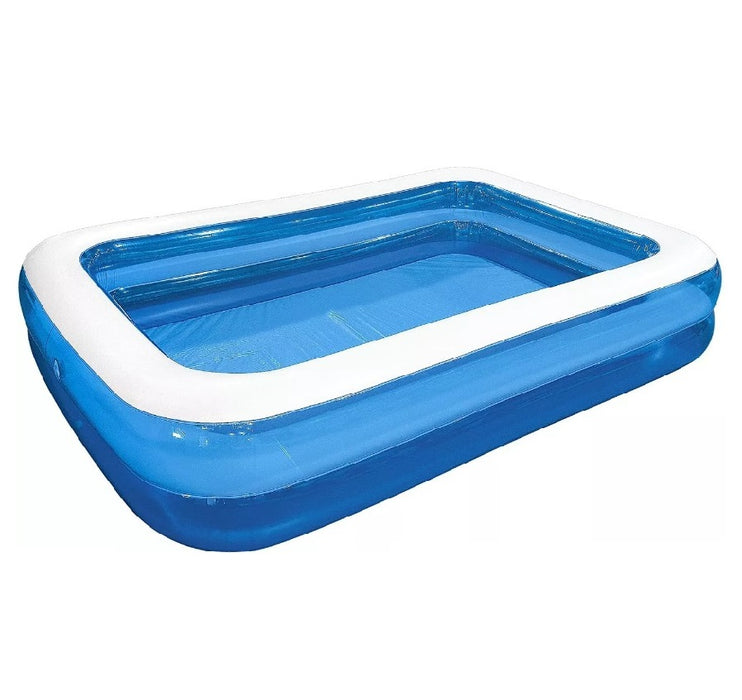 Piscina gonflabila dreptunghiulara pentru exterior, 200x150x50cm, albastru cu alb