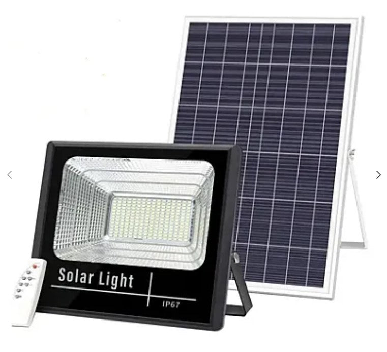 Proiector 100W LED DIMABIL cu Panou Solar INDIVIDUAL si Telecomanda HA