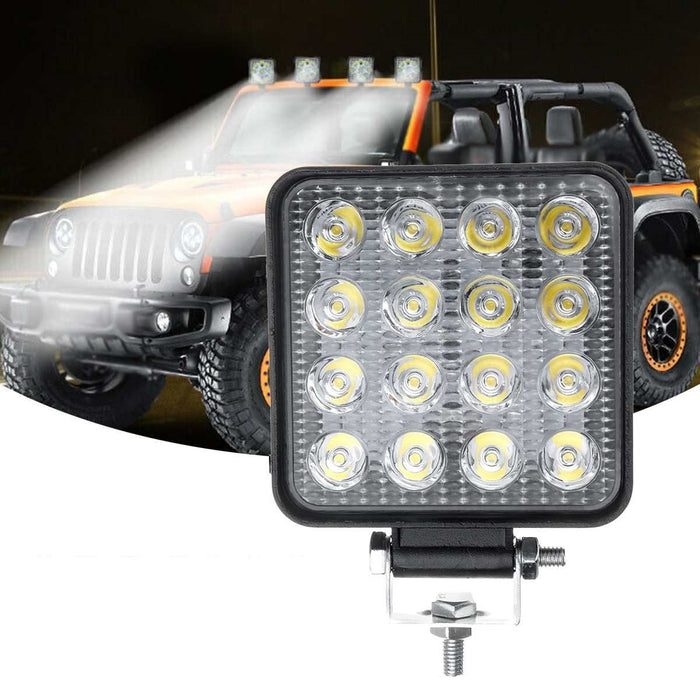 Autó LED projektor, 48W teljesítmény, 12V-24V, IP 67, 6500K, 1800 lm, hidegfehér, fekete fény