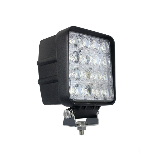 Proiector LED auto, putere 48W, 12V-24V, IP 67, 6500K, 1800Lm, lumina alba rece, negru