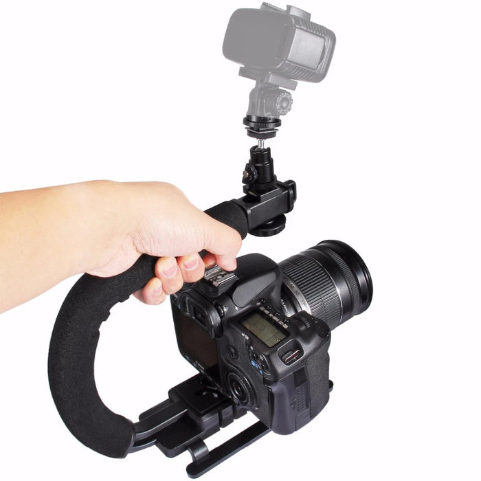 Stabilizator Imagine, pentru Camera Video si Aparat Foto, Portabil, Forma de U