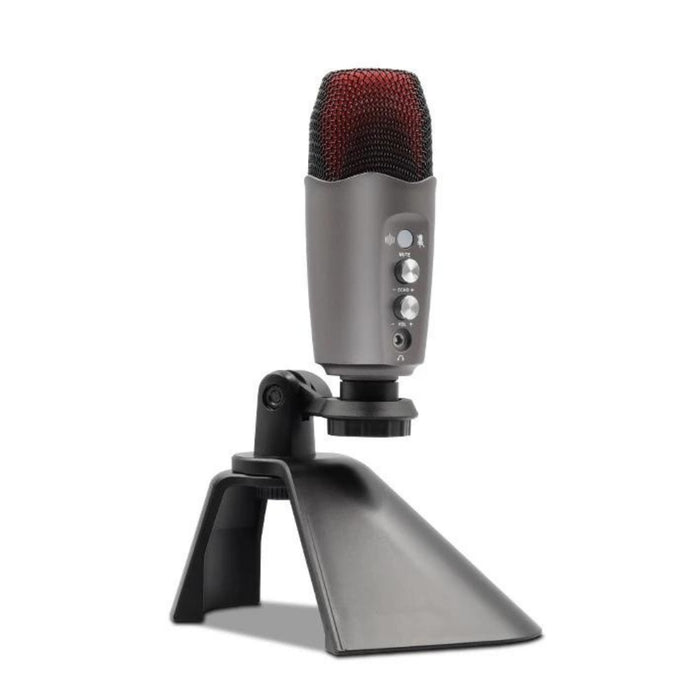 Mikrofon RGB regisztrációs kondenzátorral, támogatással, USB plug and Play