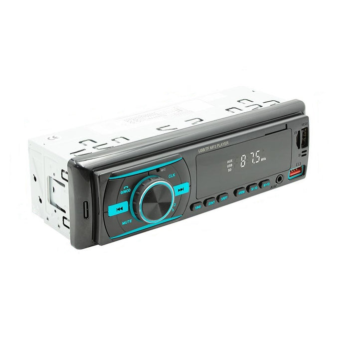 Radio MP3 Player Auto, cu Bluetooth, Afisaj in 7 Culori, 1Din, Telecomanda, Negru