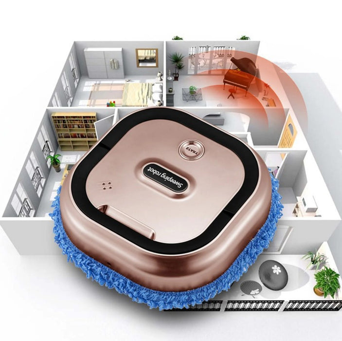 Robot mop inteligent QSD003, 5.4W, USB, reincarcabil, ud sau uscat, silentios