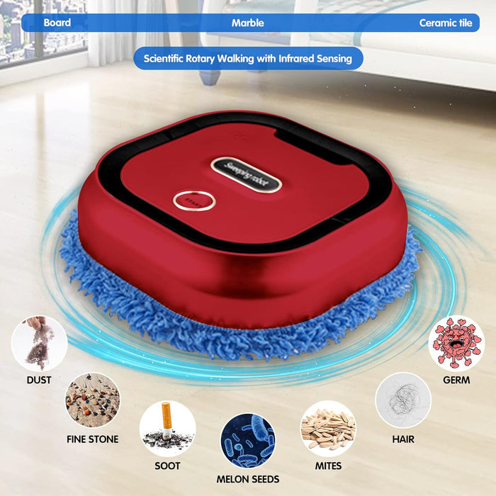 Intelligens MOP robot QSD003, 5,4W, USB, újratölthető, nedves vagy száraz, csendes