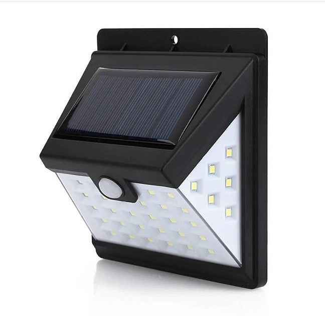 Lampa solara SMART 40 LED cu senzor de lumina si miscare, cu lumina din 3 directii