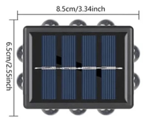 Set 2 lampi solare YD2309 de perete cu 12 LED