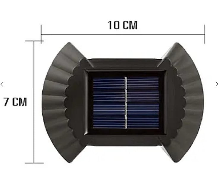 Set 4 Lampi solare cu lumina bidirectionala 2 led / lampa