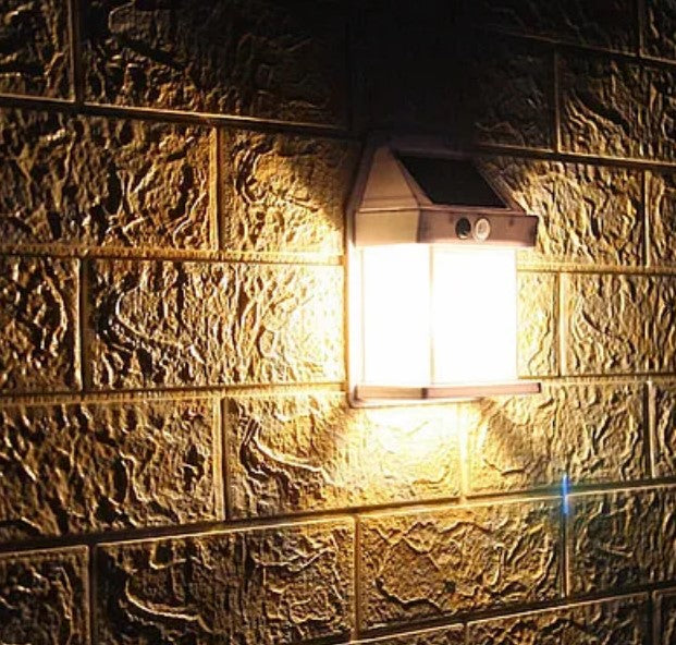 Слънчева световна стенна лампа с 3W COBA безжично сензор за движение, декоративна светлина