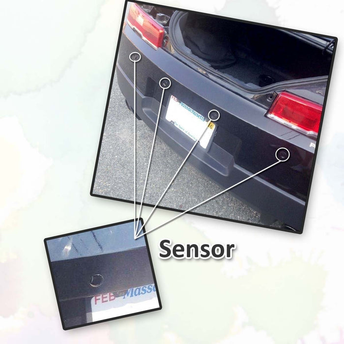 Érzékelők parkoló detektor parktronic kijelző radar monitor 4 érzékelő, univerzális, fekete