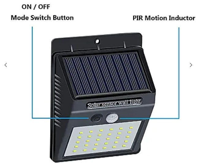 Set 2 Lampi BRIGHT 30 LED Solare cu senzor de miscare si lumina 1 mod ILUMINARE