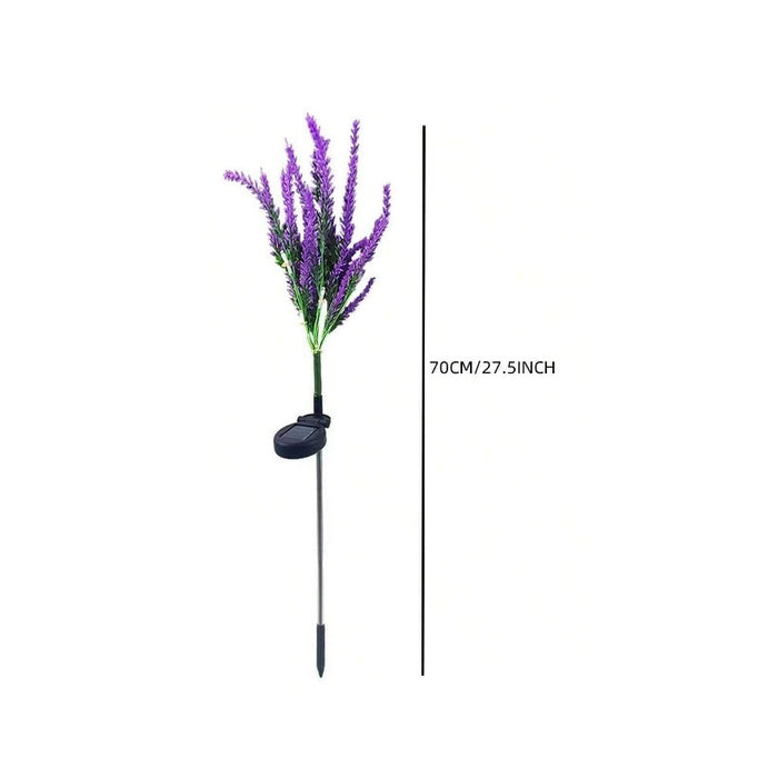 Set 2 Lampi Solare Tip Lavanda, 70cm Inaltime, Senzor de Lumina, IP65, Violet