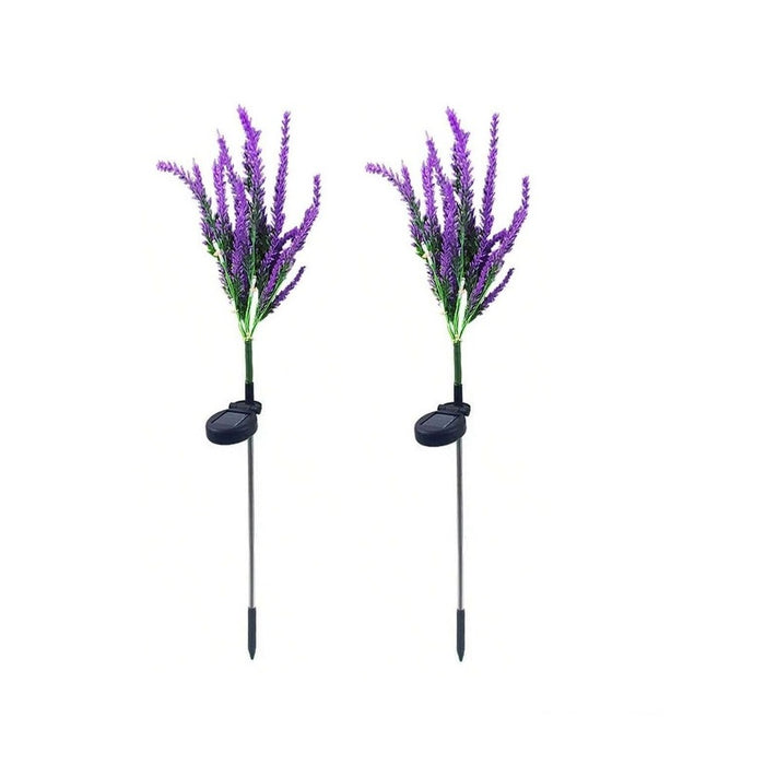 Set 2 Lampi Solare Tip Lavanda, 70cm Inaltime, Senzor de Lumina, IP65, Violet