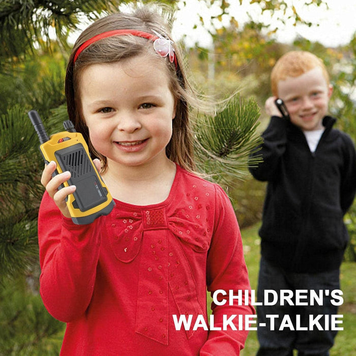 Állítsa be a 2 Walkie-Talkie-t gyermekek számára, 200 m sugara, 14,5x5,5 cm, fekete/sárga