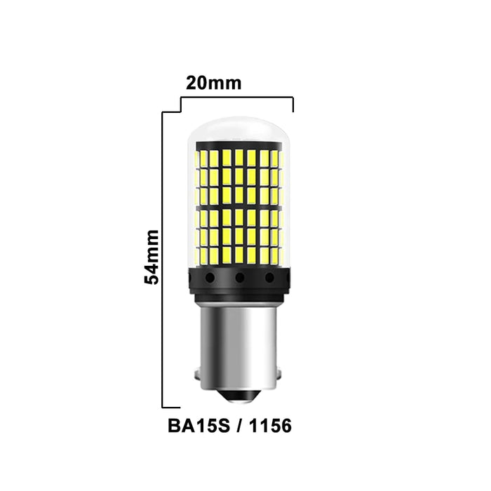 Σετ 2 λαμπτήρων LED LED 1156 BA15S P21W 3014, με 144 LED, 20W, για Marsarier, Signal ή Fraja