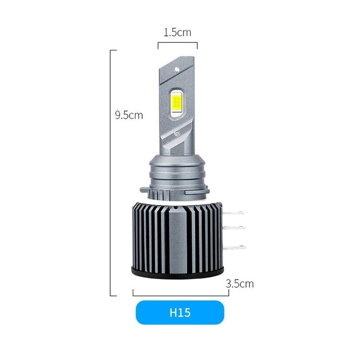 2 LED-es izzó, H15, Canbus, 120W, 12000 lm, hiba nélkül, fehérvörös fény