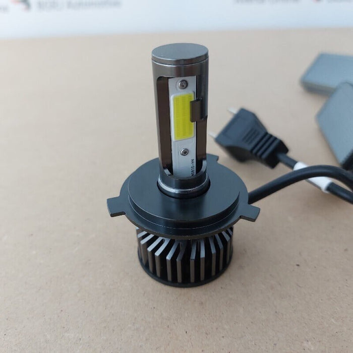 Set 2 LED LED-izzók H4 COB, 100W, 12000 lumen, fehérvörös fény