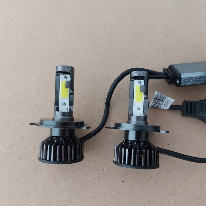 Ρυθμίστε 2 λαμπτήρες LED LED H4 COB, 100W, 12000 lumens, λευκό κόκκινο φως