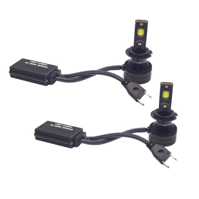 Set 2 becuri LED H7 V88S Canbus, cu putere 380W, 18000Lm, 6000K, lumina alba-rece