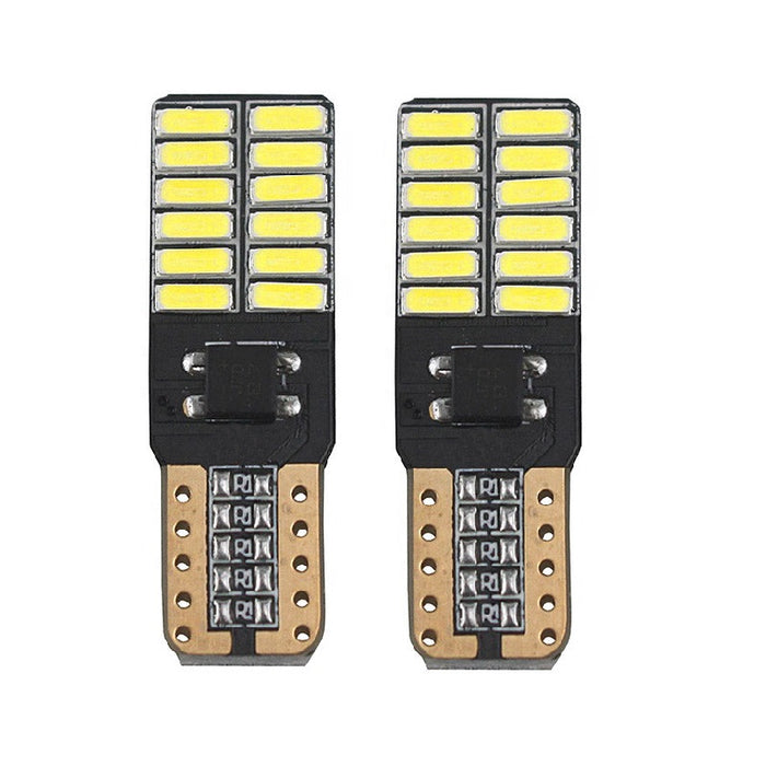 Set 2 LED T10 SMD izzók, Canbus, 5W, 24 LED, 300 lm