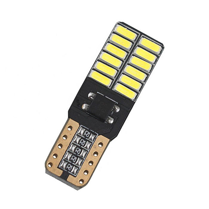 Комплект 2 LED T10 SMD крушки, Canbus, 5W, 24 светодиоди, 300lm