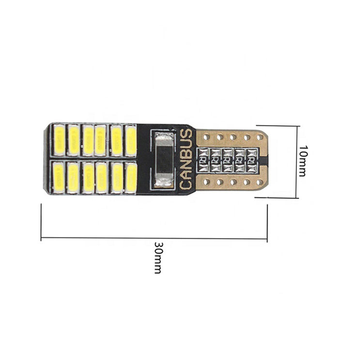 Set 2 becuri LED T10 SMD, Canbus, 5W, 24 led-uri, 300Lm