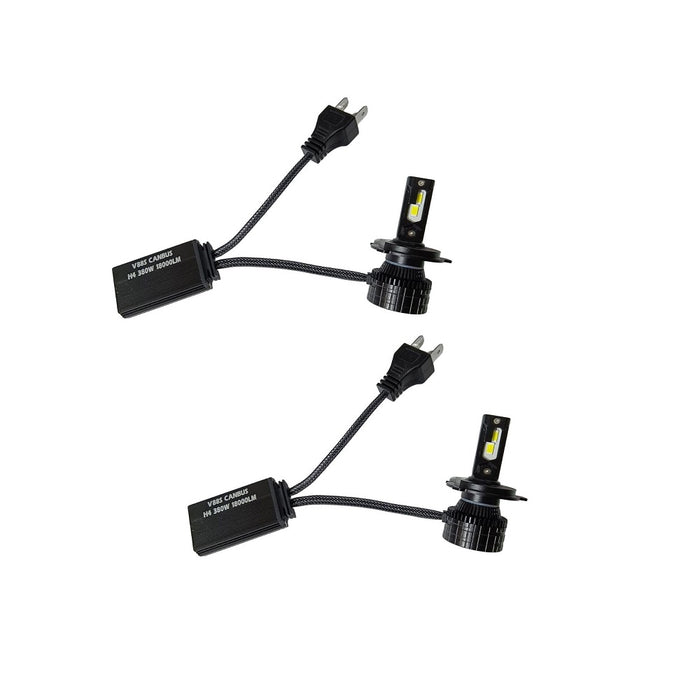 Set 2 becuri LED H4 V88S Canbus, cu putere 380W, 18000Lm, 6000K, lumina alba-rece