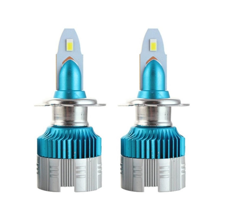 Set 2 becuri LED auto MI2, H7, 40W, 4000 Lumeni, 6500K, 12-24V, Canbus, CSP, miez cupru, radiator aluminiu