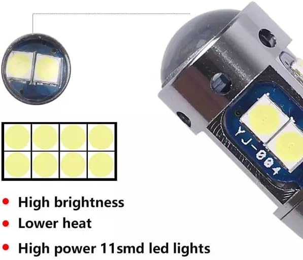 Set 2 becuri LED auto pentru de pozitii, T10 w5w, cu 10 led-uri cu, Canbus, 6000K, alb