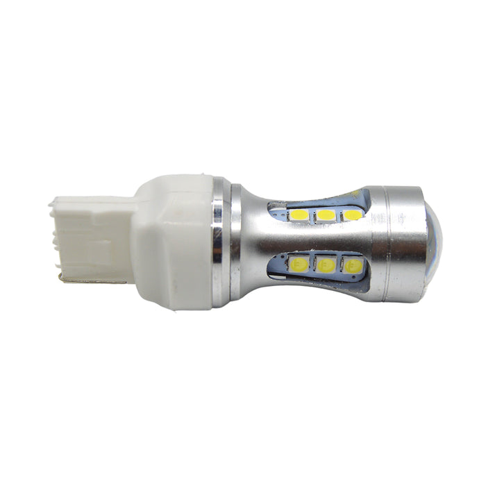 Σετ 2 λαμπτήρων αυτοκινήτων LED 1156, με 18 SMD, Canbus, 6000K, 15W, λευκό-κόκκινο φως