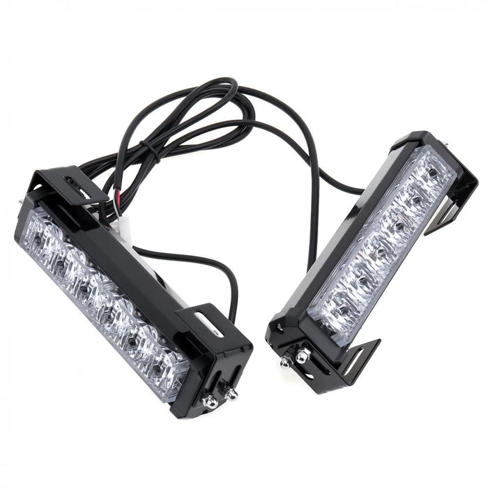 Set 2 lampi LED de avertizare galbene, stroboscoape 9 functii, 36W, pentru grila sau plafon