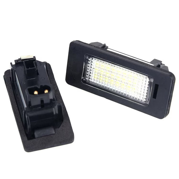 Set 2 lampi LED pentru numar auto, compatibil BMW, fara eroare de bec ars, lumina alb-rece