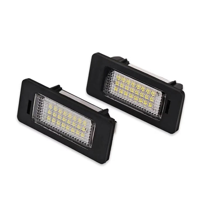 Set 2 lampi LED pentru numar auto, compatibil VW, fara eroare de bec ars, lumina alb-rece