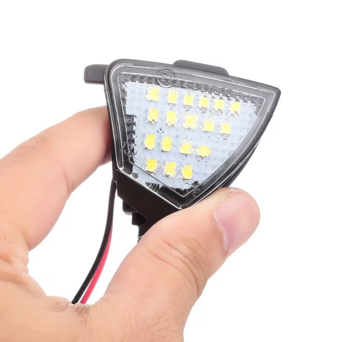 Set 2 lampi LED sub oglinda - puddle lights, 6500k alb-rece, lumini oglinzi