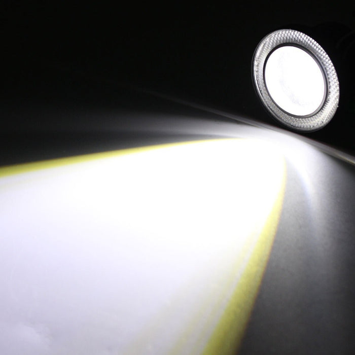 Állítsa be 2 LED -es projektorokat nagyítóval és angyal szemmel, 64 mm átmérőjű, 6500K, 3200 lm