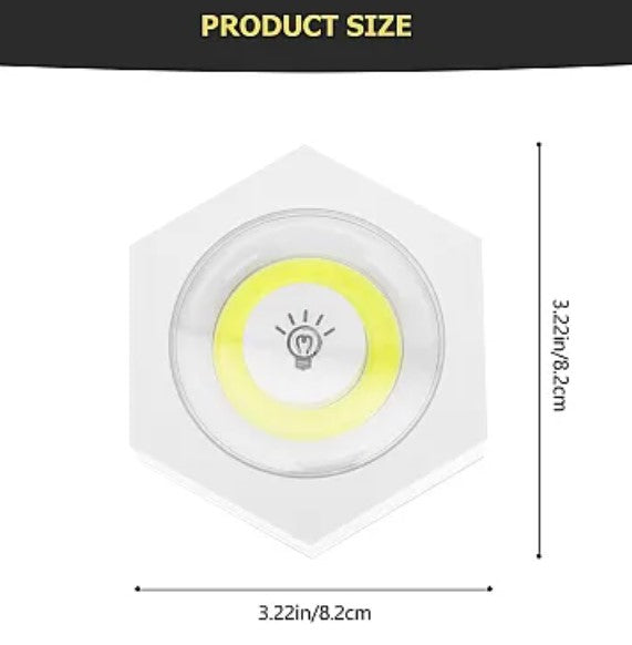 Σετ 3 LED COB Hexagonal Lamps με τηλεχειριστήριο και μεμονωμένα κουμπιά