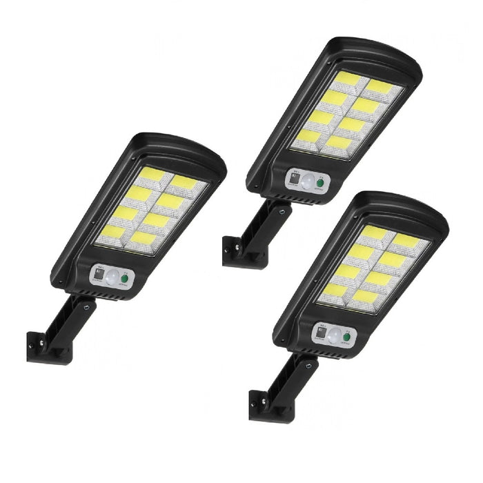 Set 3 X Street Solar Lámpa, 8 képkocka, 160 LED, 30W, indukció, mozgásérzékelő, udvarra, sikátorba