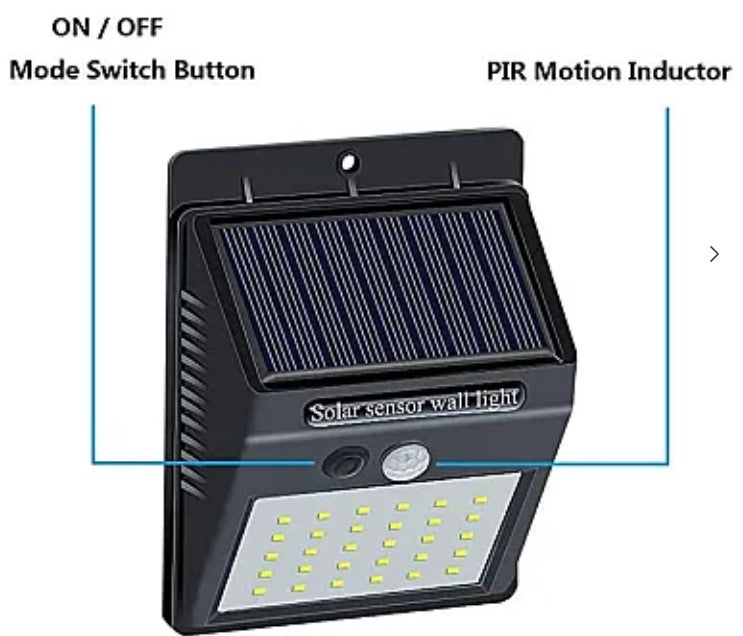 Set 4 Lampi Solare BRIGHT 30 LED cu senzor de miscare si lumina 1 mod ILUMINARE