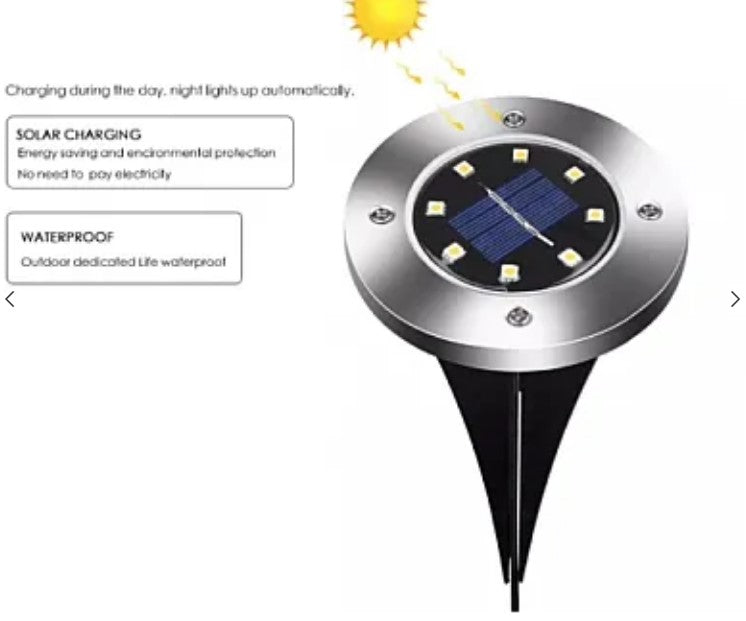 4 fém napenergia -lámpák készlete padlók vagy föld, kert, terasz, erkély, lépcsők