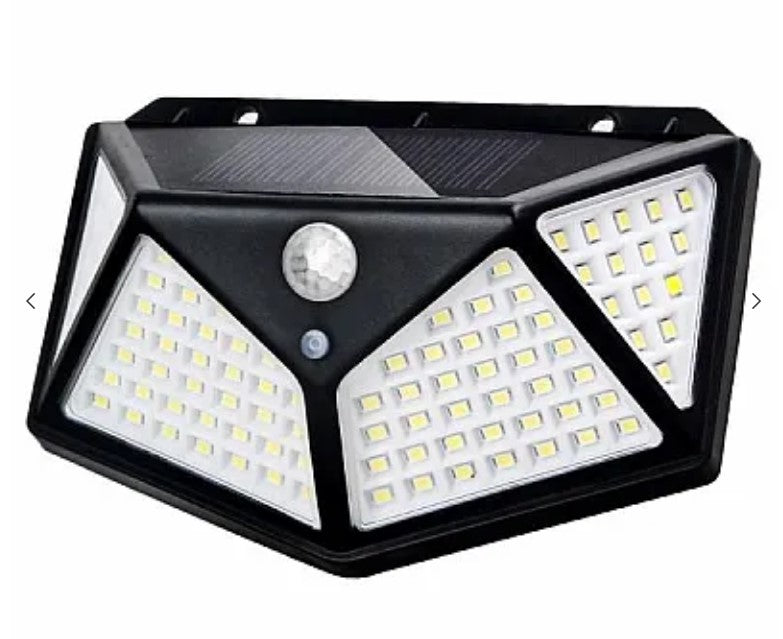 Σετ 4 ηλιακών λαμπτήρων Ultra 100 LED, με αισθητήρα κίνησης και φωτιστικά 3 φωτισμού