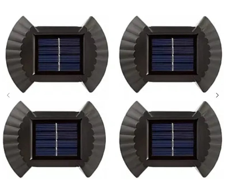 Set 4 Lampi solare cu lumina bidirectionala 4 led/lampa