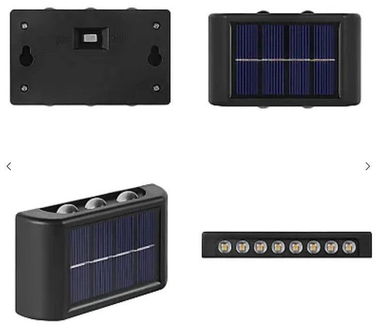 Set Lampi Solare de Perete cu 3 led Iluminare Sus Jos