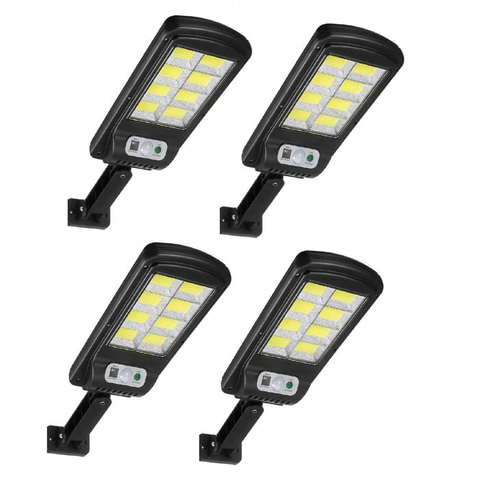 Set 4 x Street Solar Lámpa, 8 képkocka, 160 LED, 30W, indukció, mozgásérzékelő, udvarra, sikátorba