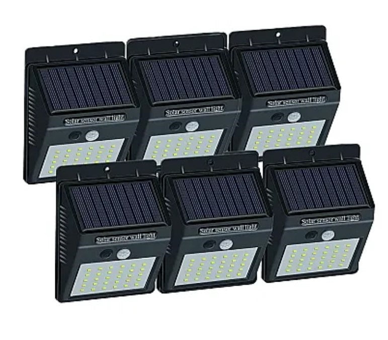 Set 6 Lampi BRIGHT 30 LED Solare cu senzor de miscare si lumina 1 mod ILUMINARE